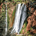 Stunning view of Ouzoud Falls during a day trip to Ouzoud Falls from Marrakech.