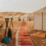 Scenic view of Merzouga with its iconic Erg Chebbi dunes during the 4 days tour from Marrakech to Fes.