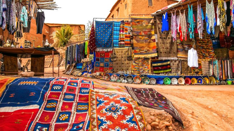 Explore the historic Aït Benhaddou kasbah during your Tour from Tangier to Marrakech, a UNESCO World Heritage site in Morocco.