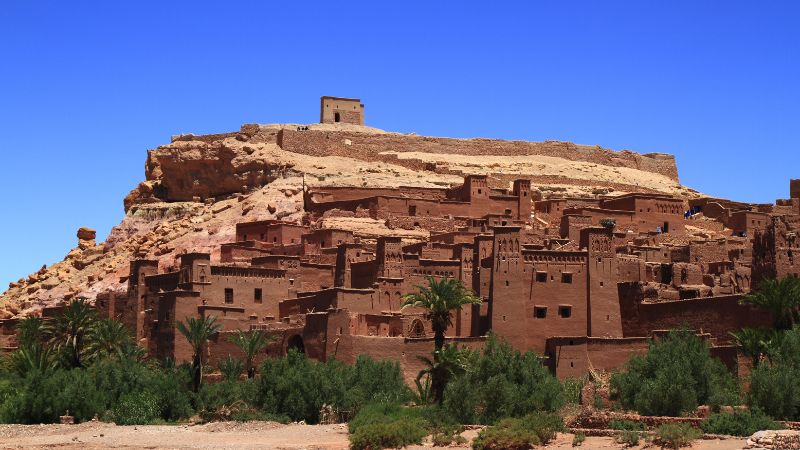 Ait Benhaddou, UNESCO World Heritage site, featured in Fes to Marrakech desert tour.