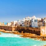 Scenic view of Essaouira’s medina and beach on a day trip from Marrakech