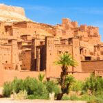 View of the historic Ait Ben Haddou Kasbah during the Tour from Errachidia to Marrakech, showcasing its stunning architecture and rich cultural heritage.